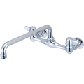 Central Brass Two Handle Wallmount Kitchen Faucet, NPT, Wallmount, Polished Chrome 80047-UA3
